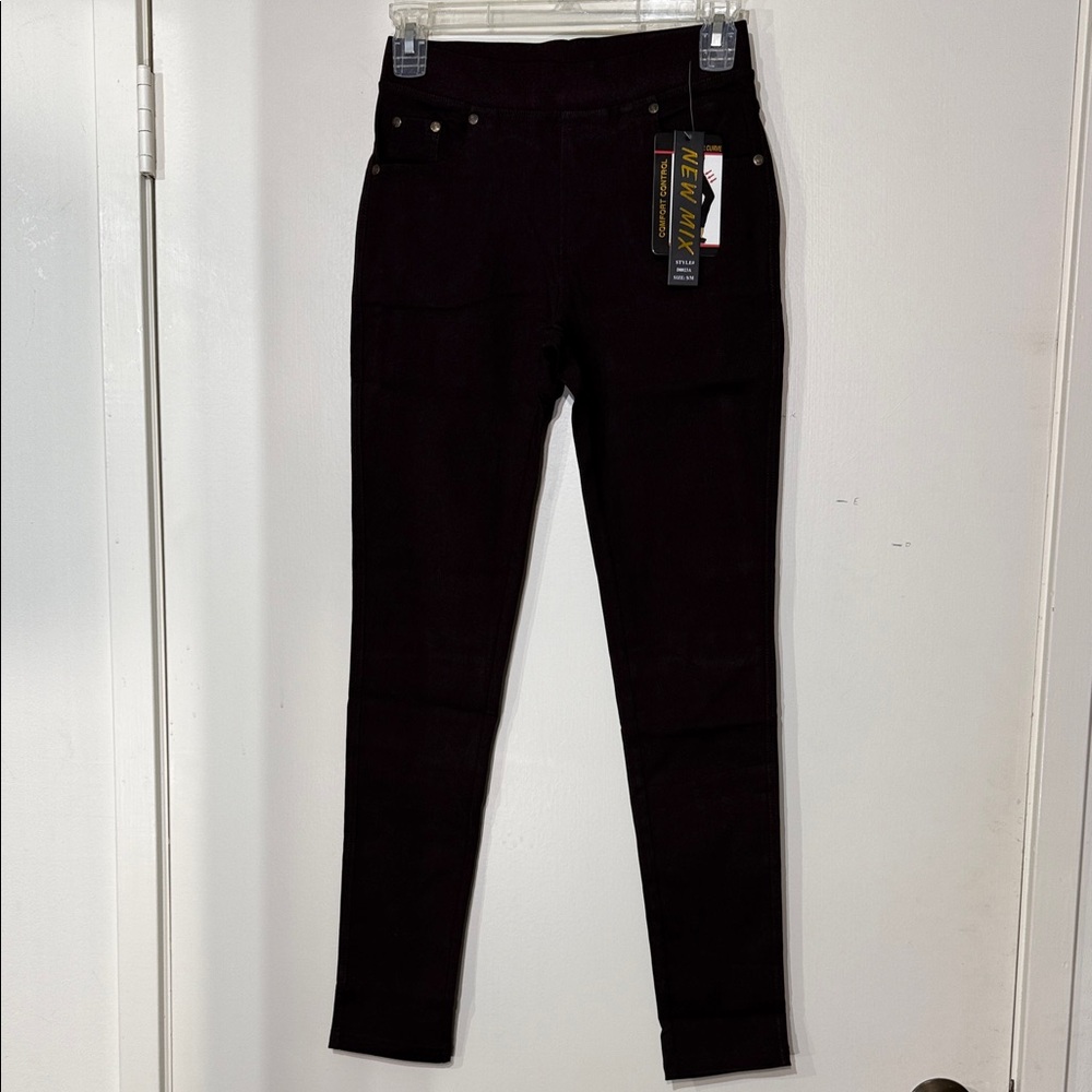 New Mix Dark Brown Comfort Control Pants Working Pockets Size Small/Medium